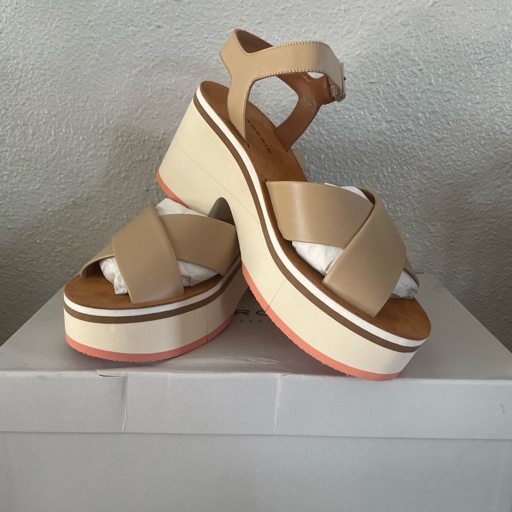 Robert Clergerie Beige Platform Sandals